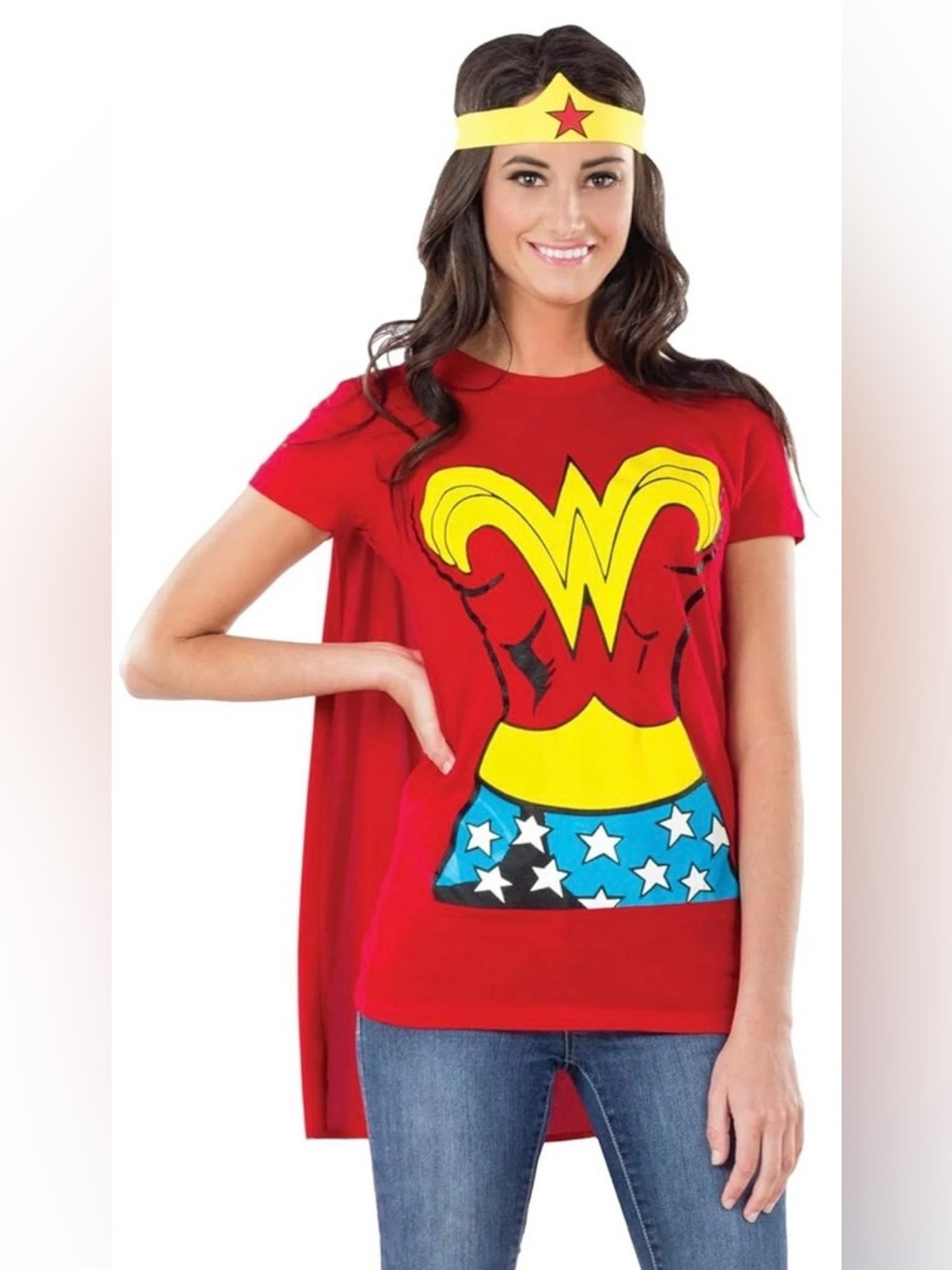 DC Comics Classic Wonder Woman T-Shirt Costume for Adults by Rubies